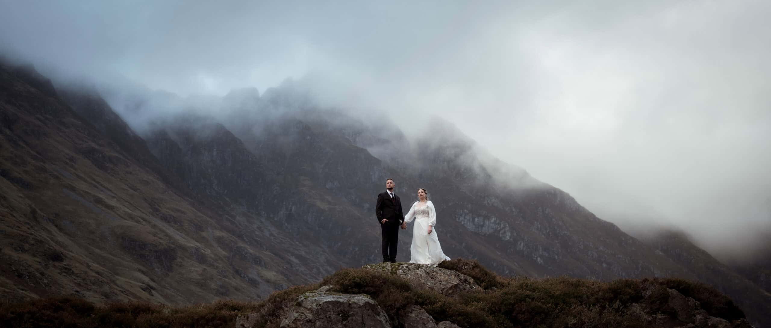 Couple in Scottish landscape