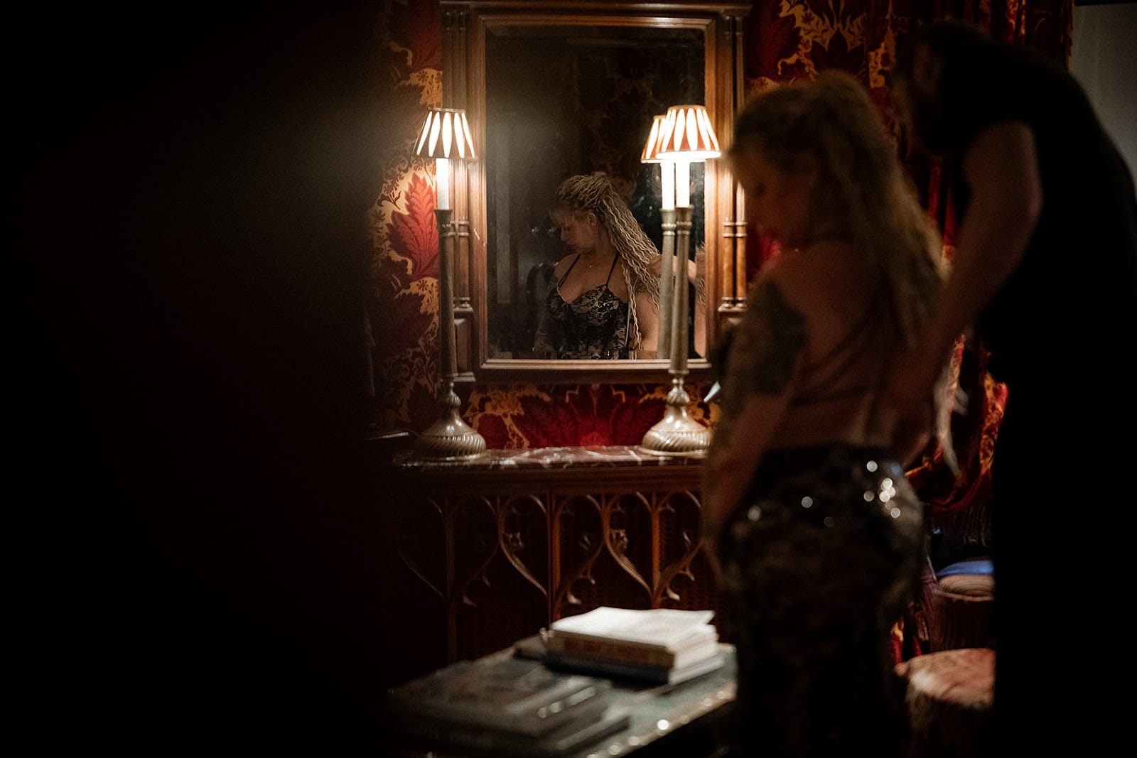 Getting ready at the Witchery, Edinburgh